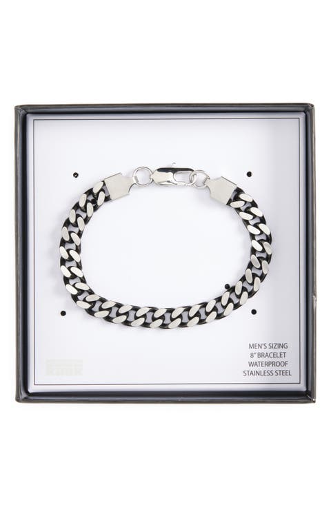 Men's Edge Two-Tone Curb Chain Bracelet