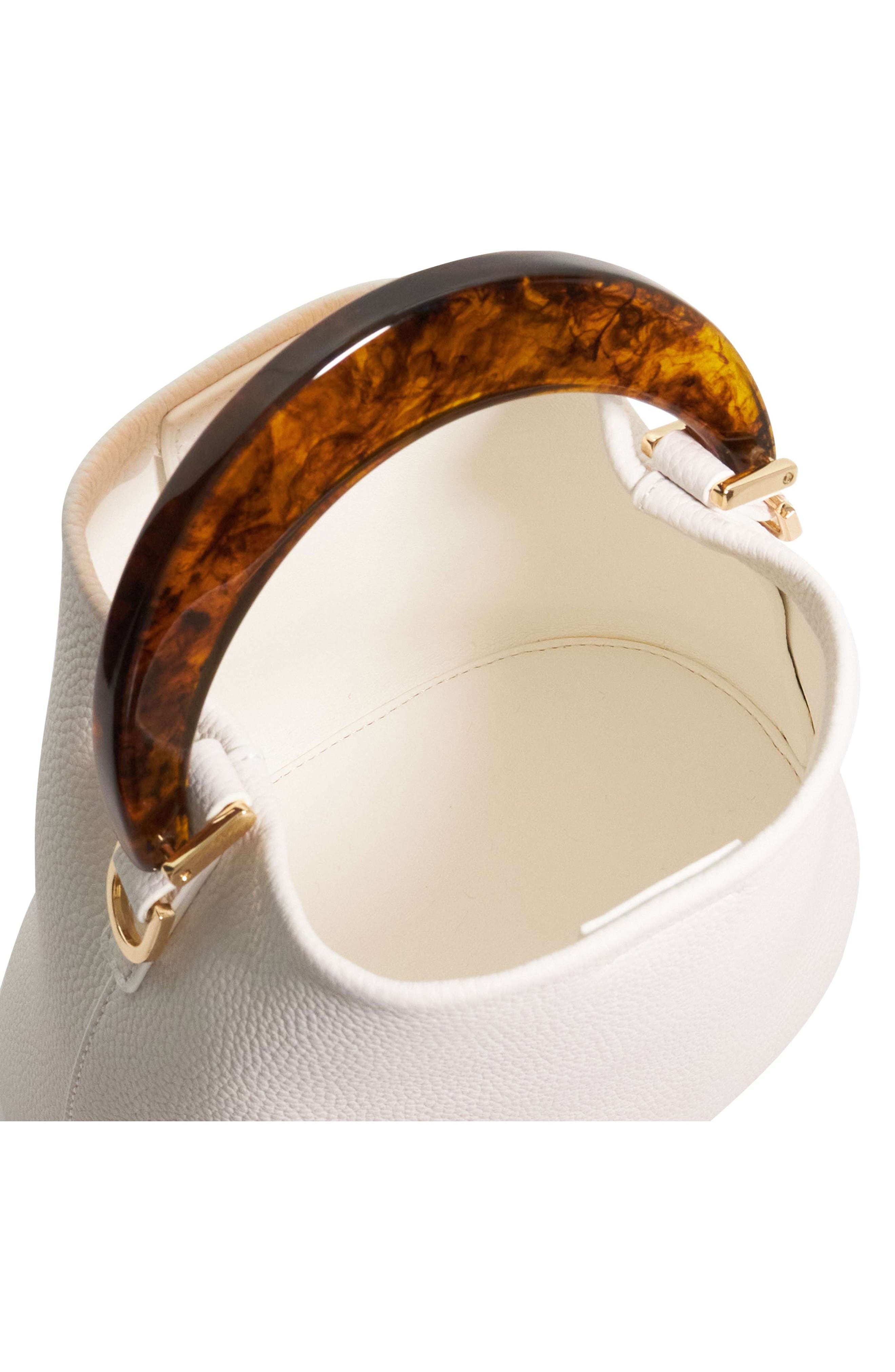 Dune London Dharla Leather Top Handle Bag, Alternate, color, White