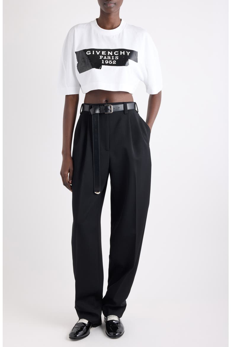 Tape Logo Cocoon Crop T-Shirt (Women) | Nordstrom