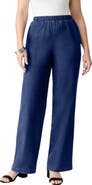 Roaman's Plus Size Comfort Stretch Wide Leg Jean