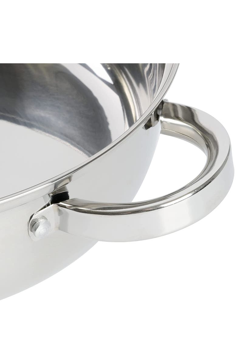 OSTER Sangerfield 3 Piece 11 Inch Stainless Steel Everyday Pan with Steamer and Lid, Alternate, color, Metallic Silver