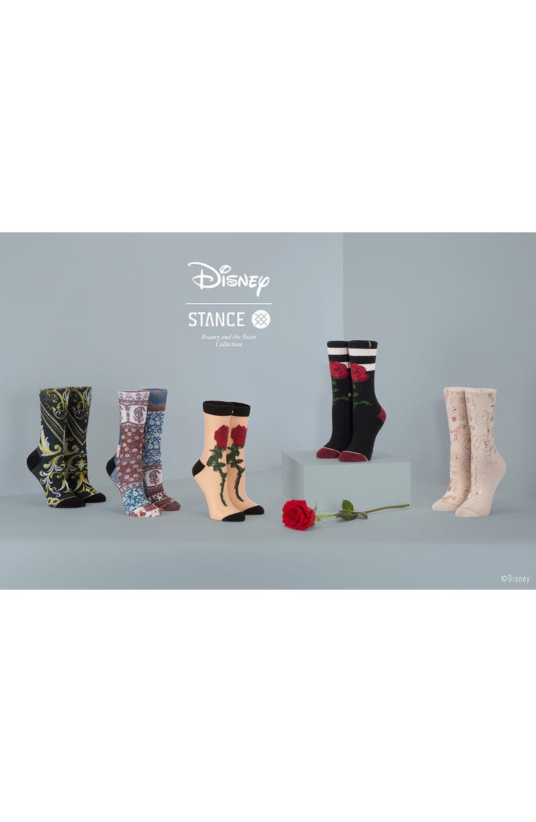 Stance x Disney<sup>®</sup> Beauty and the Beast The Rose Socks, Alternate, color, 