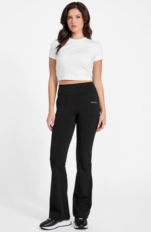 Guess Margot High Waist Flare Leggings In Black