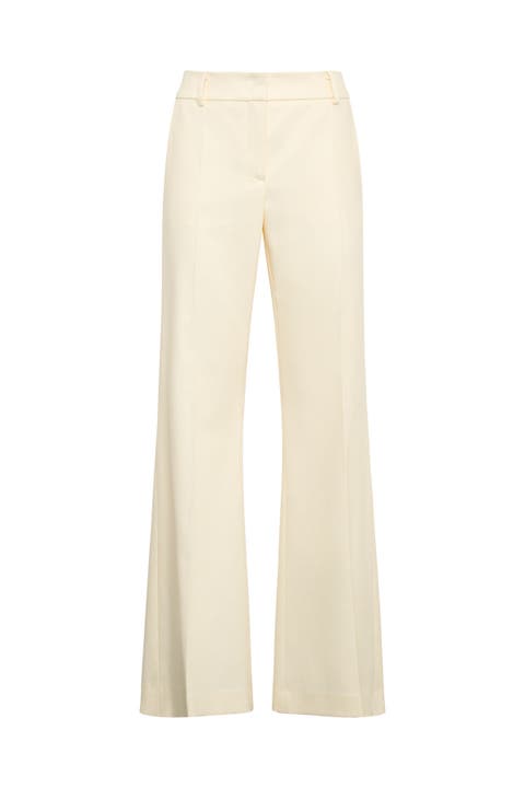 Wool Twill Bootleg Pants