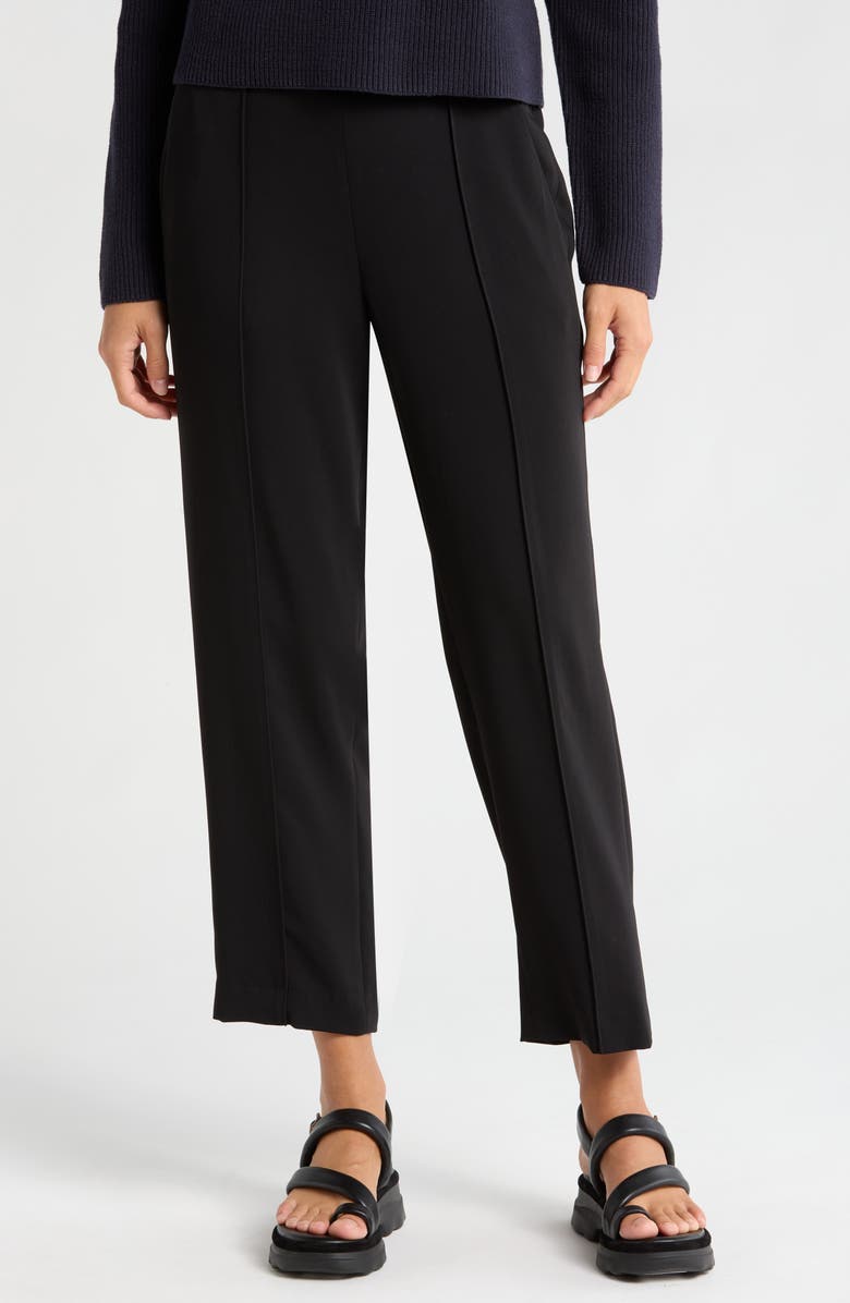 Vince Mid Rise Pull-On Tapered Pants, Main, color, Black