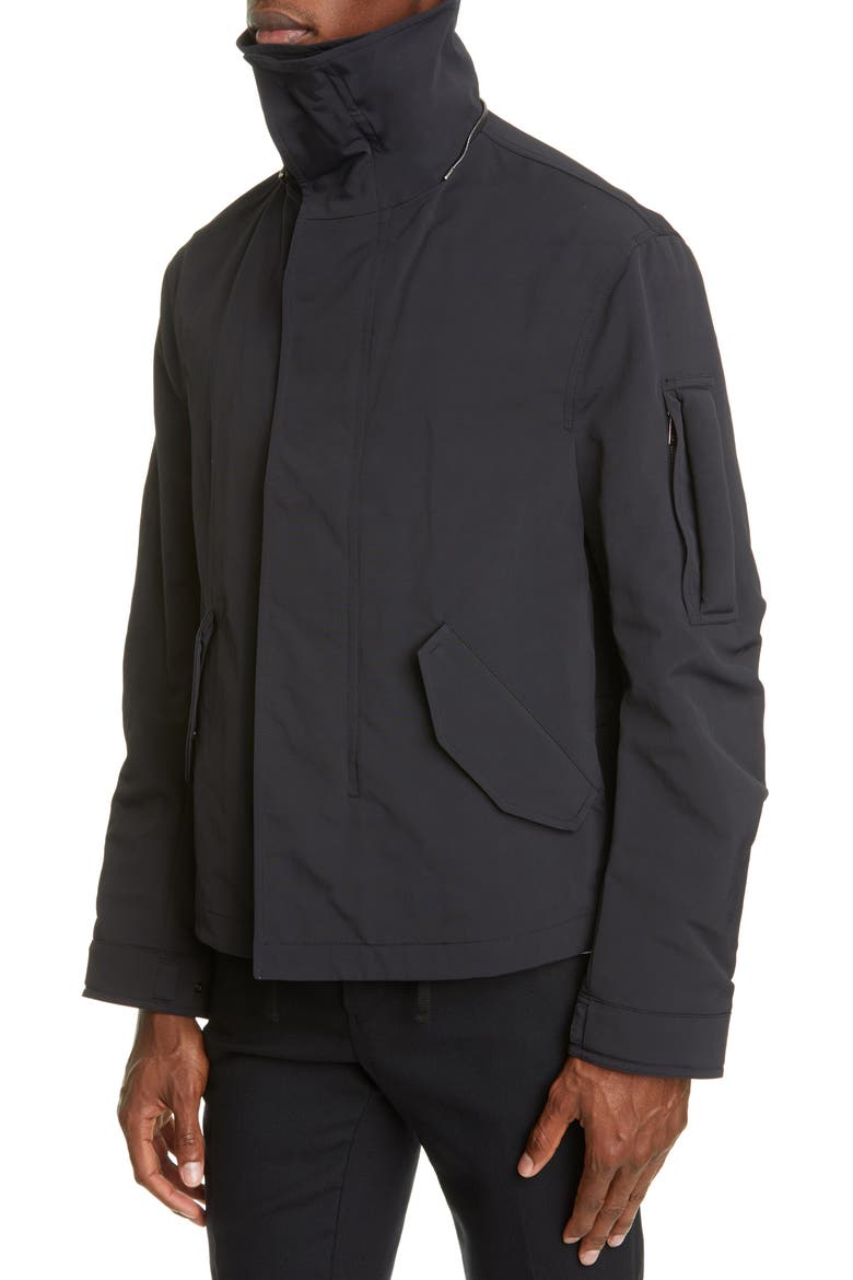 Tech Hooded Jacket, Alternate, color, BLACK