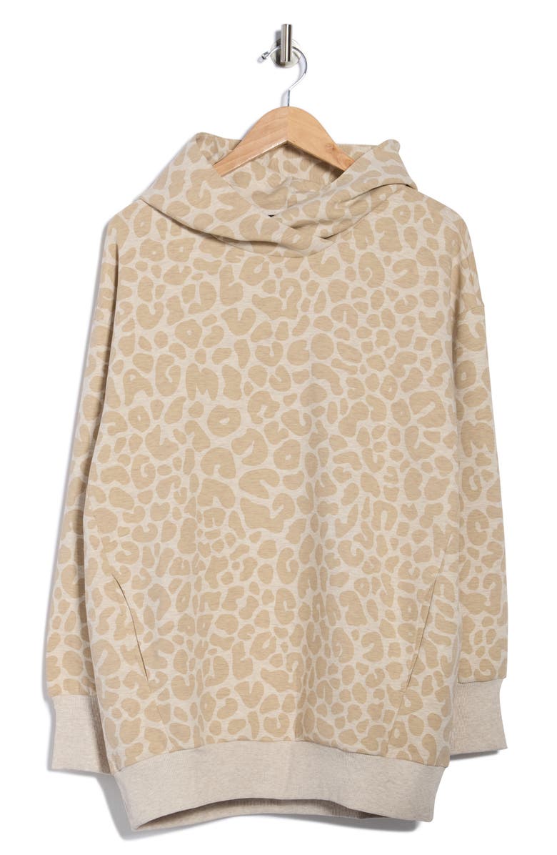 BOSS Erkunden Oversize Hoodie, Alternate, color, Brown/ Open White