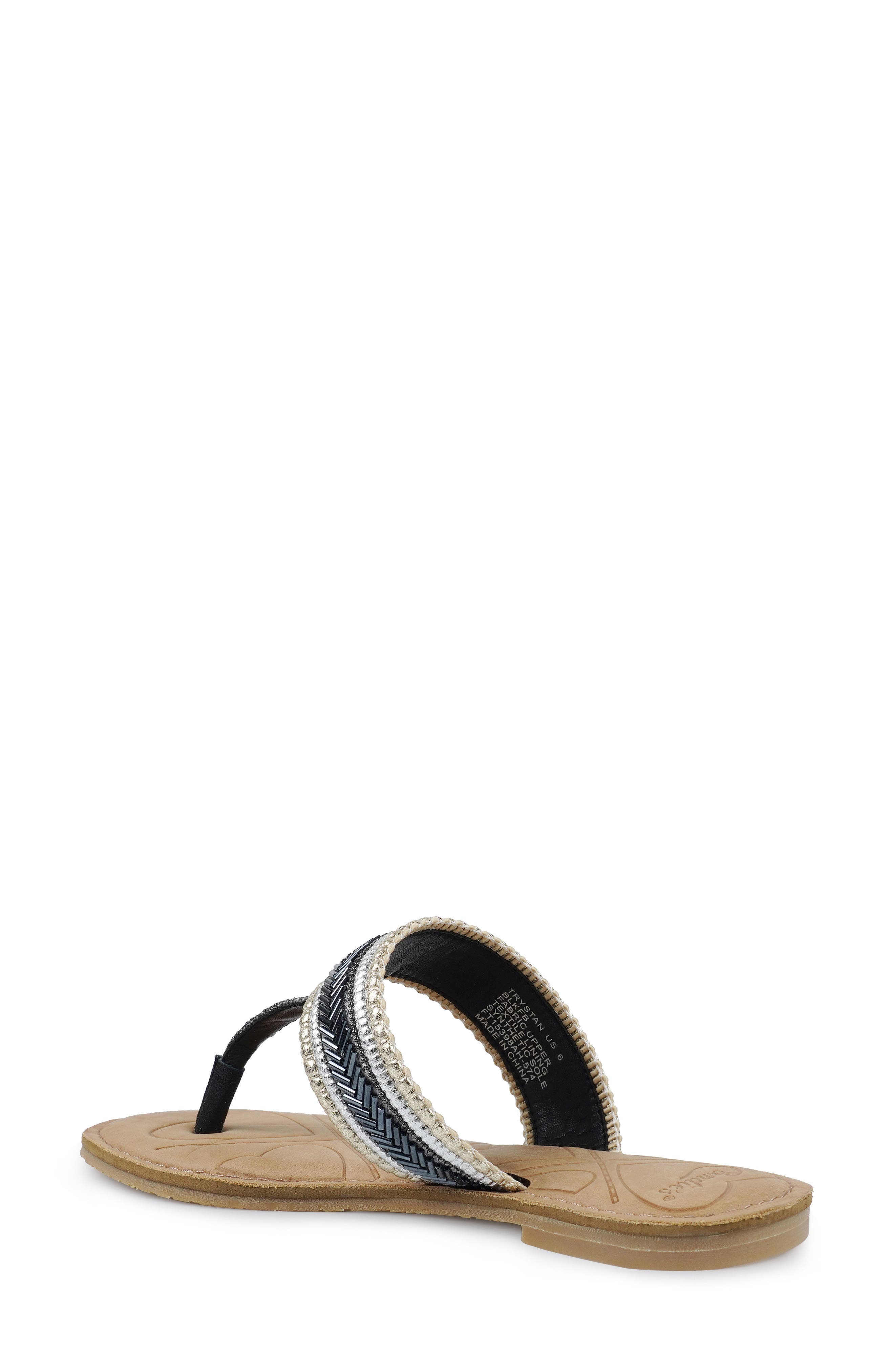 Candie's Trystan Sandal, Alternate, color, Black Fabric