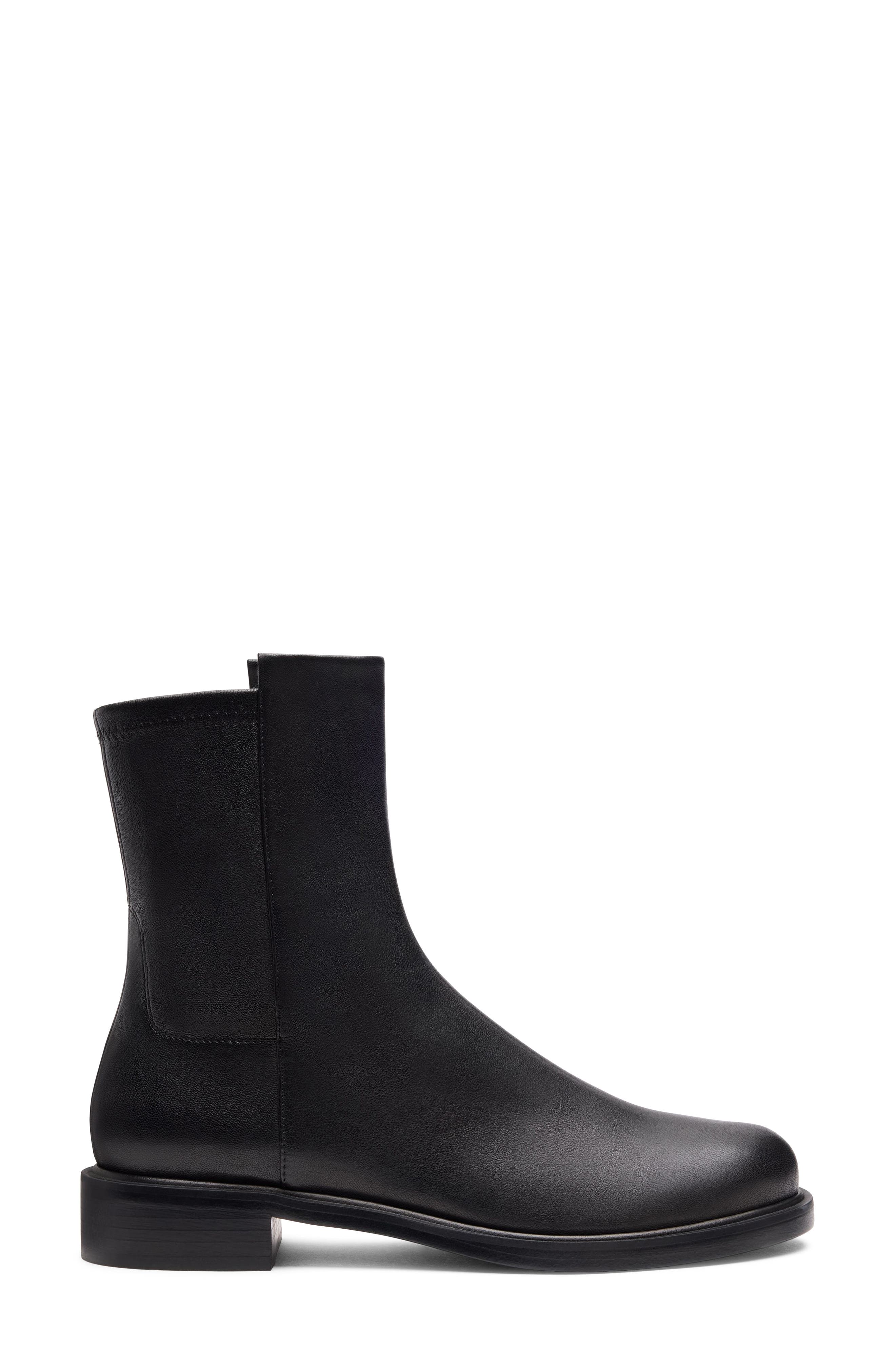 5050 Gisele Leather Bootie, Alternate, color, BLACK