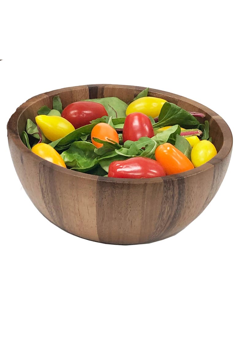 Acacia Wood Tulip Bowl, Small 2.5-Inch x 6.5-Inch Diameter, Alternate, color, Brown