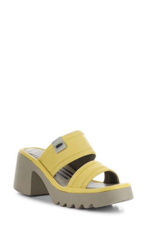 Mava Block Heel Platform Slide Sandal (Women)