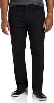 True Nation by DXL Big & Tall Black Eco Tapered-Fit Stretch Jeans