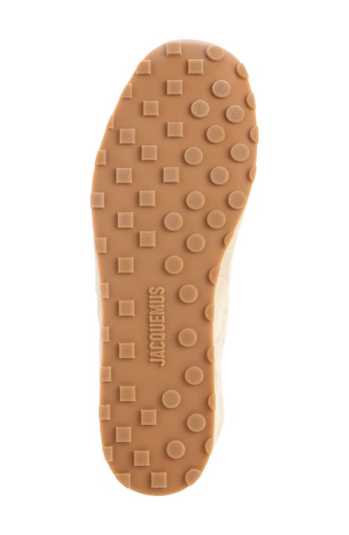 Jacquemus The Tennis Leather-trimmed Croc-effect Suede Sneakers In Neutral