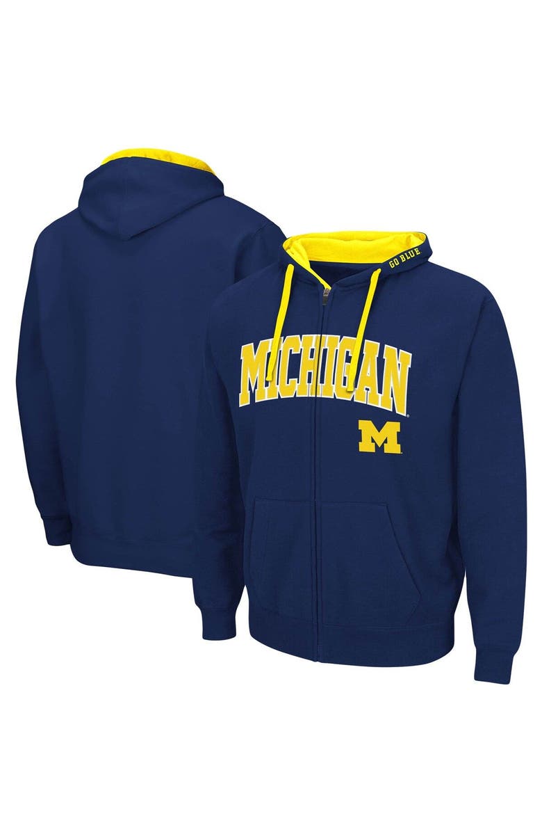COLOSSEUM Men's Colosseum Navy Michigan Wolverines Big & Tall Full-Zip Hoodie, Main, color, Navy