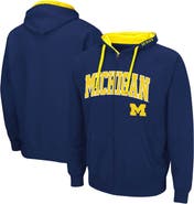 COLOSSEUM Men's Colosseum Navy Michigan Wolverines Big & Tall Full-Zip Hoodie