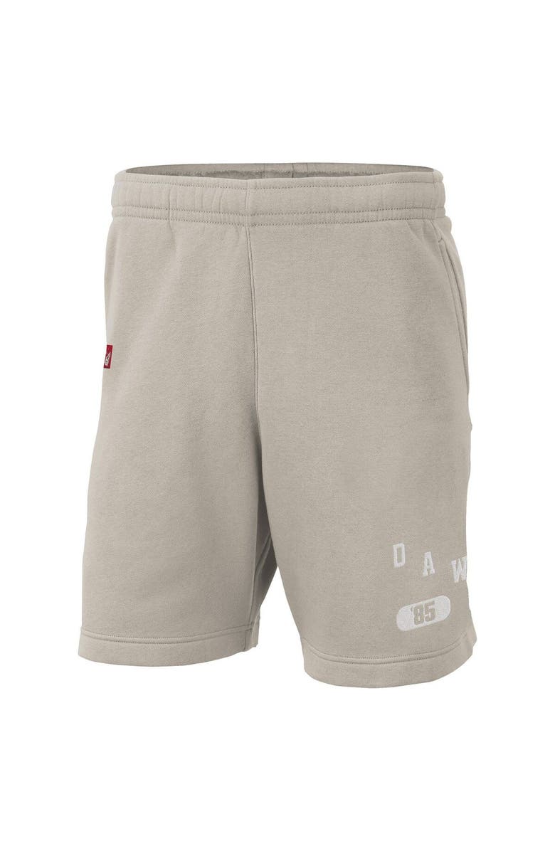 Nike Men's Nike Cream Georgia Bulldogs Fleece Shorts, Alternate, color, 