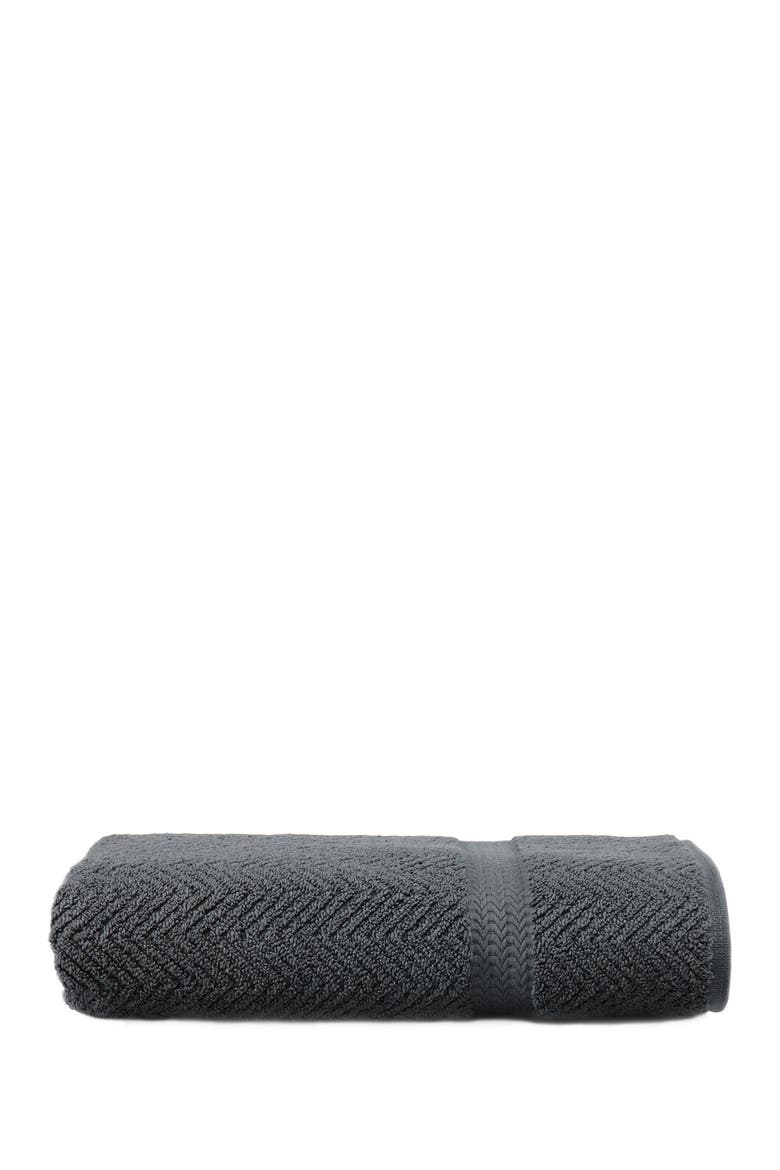 Grey Herringbone Bath Sheet, Main, color, GREY