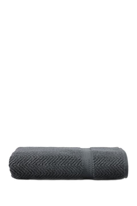 Grey Herringbone Bath Sheet