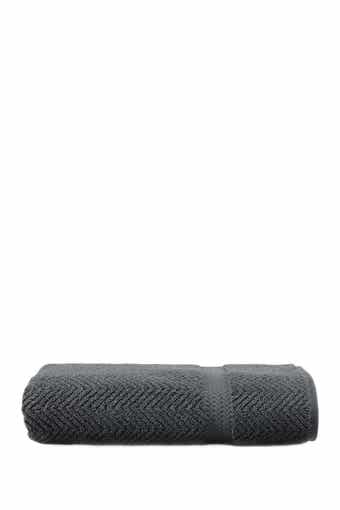 Linum Home Textiles Grey Herringbone Bath Sheet