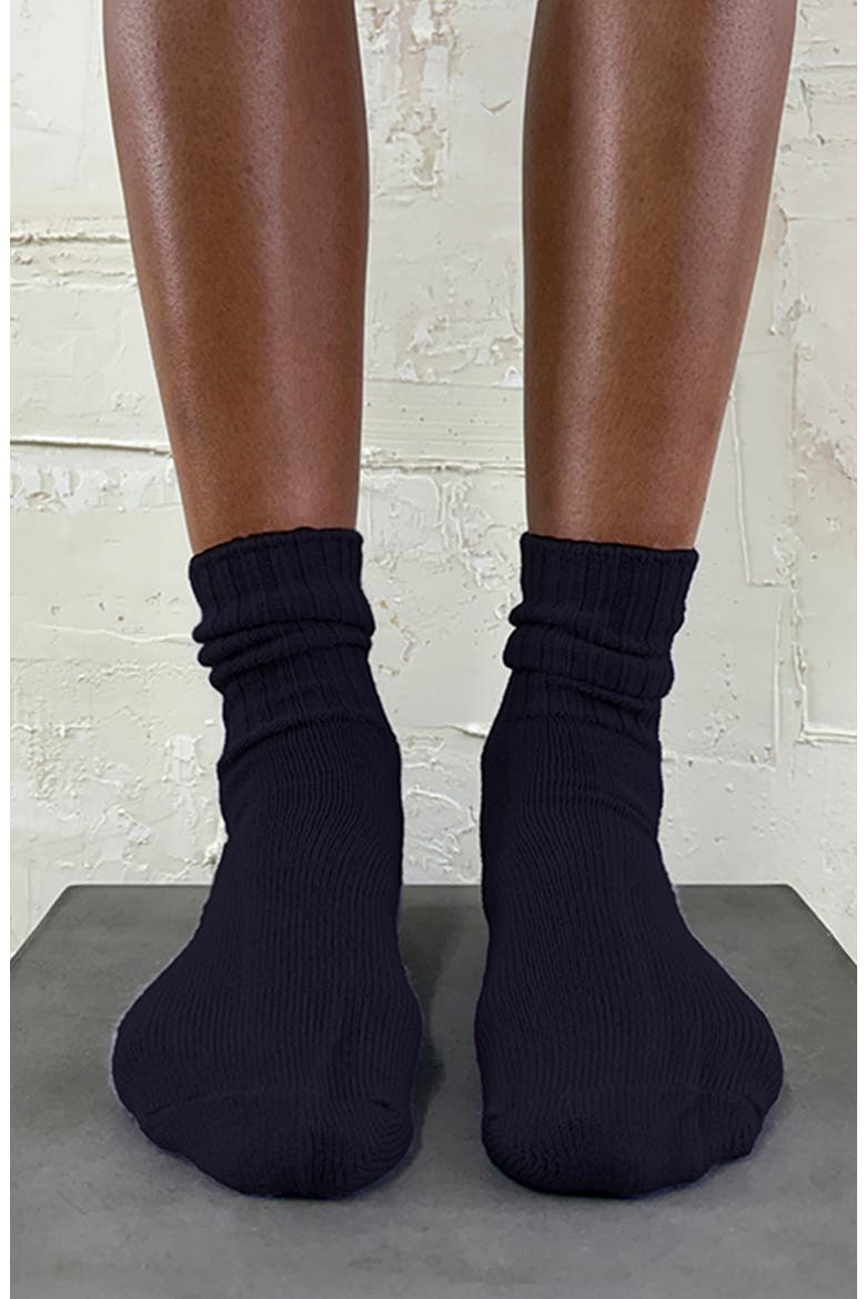 Cozy Lounge Crew Socks, Alternate, color, CHARCOAL