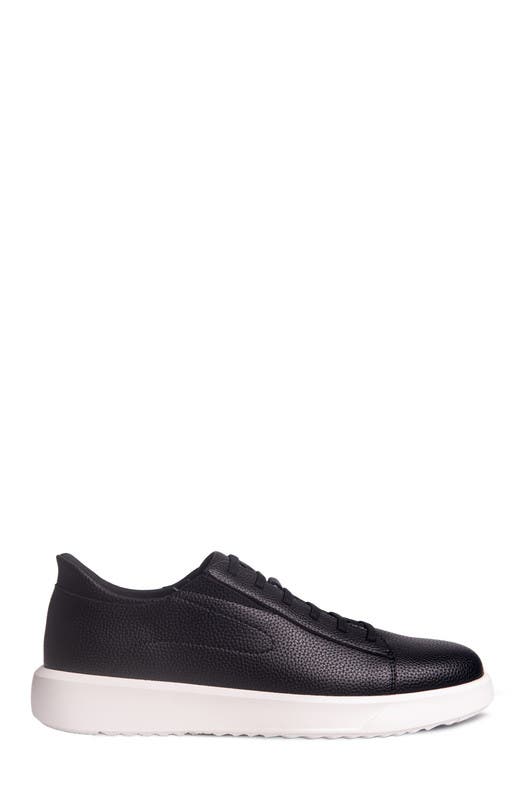 River St Hands-Free Slip On Technology Leather Fashion Sneakers, Alternate, color, Black Grainy Leather