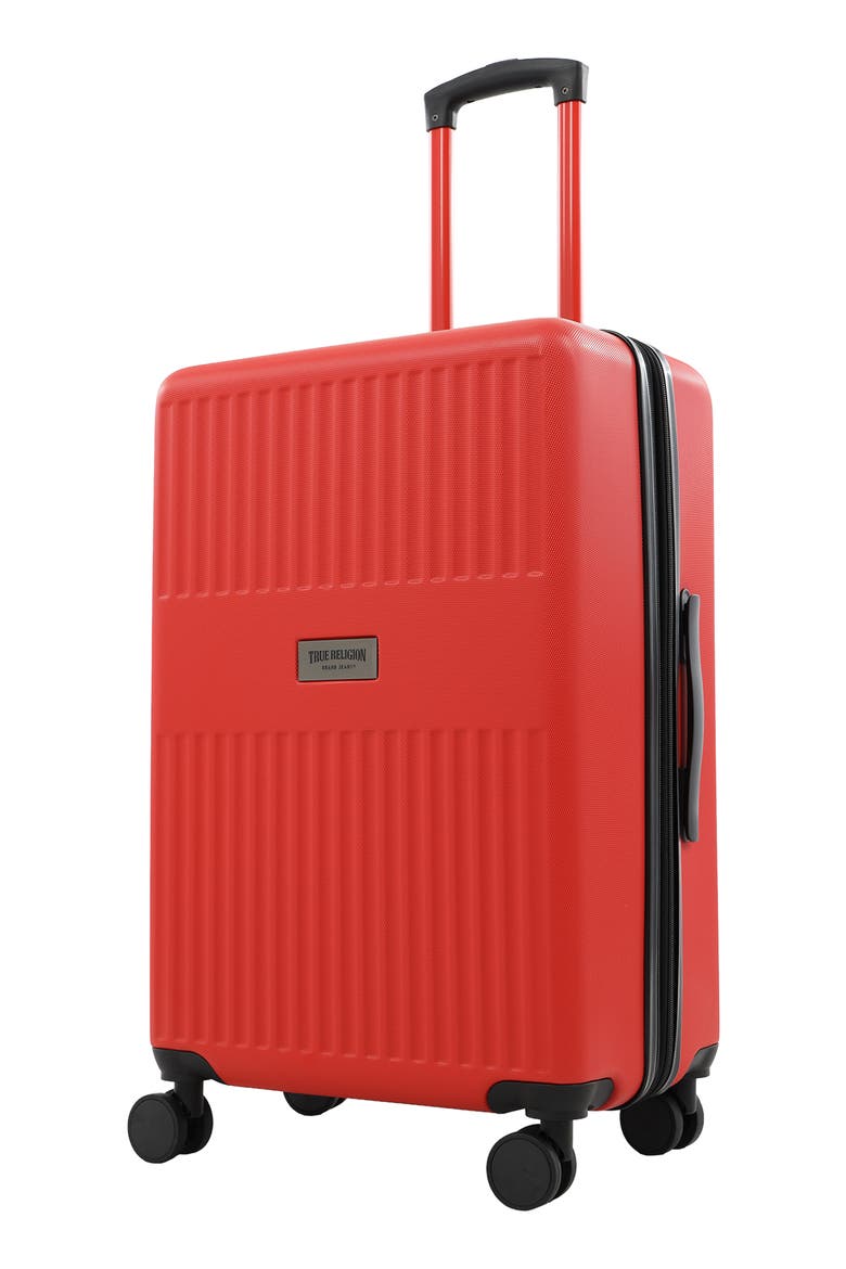 25-Inch Hardside Spinner Suitcase, Alternate, color, RED