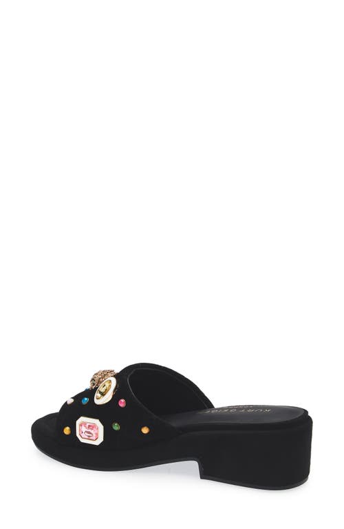 Kurt Geiger London Eagle Gem Platform Sandal In Black