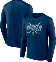 FANATICS Men's Fanatics Branded Deep Sea Blue Seattle Kraken Covert Long Sleeve T-Shirt
