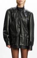 Bardot Clements Boxy Faux Leather Jacket