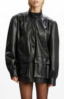 Clements Boxy Faux Leather Jacket