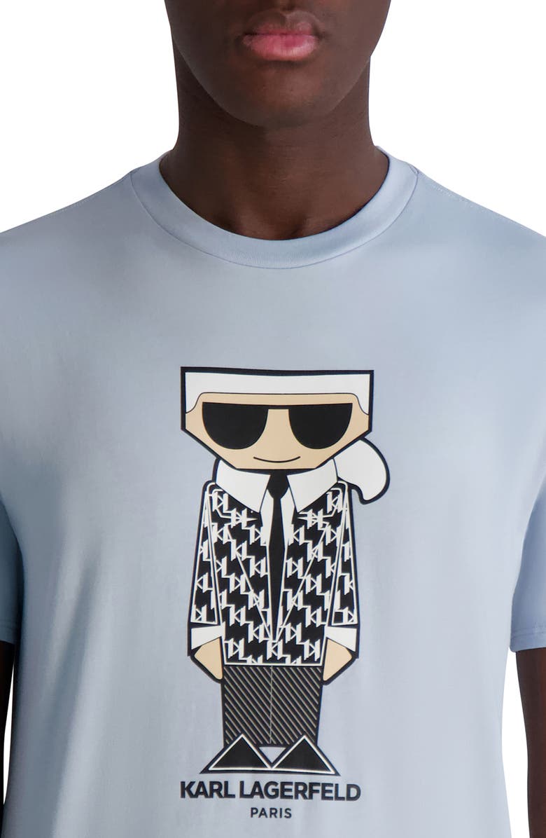 KARL LAGERFELD PARIS Flat Head Karl Logo Graphic T-Shirt, Alternate, color,