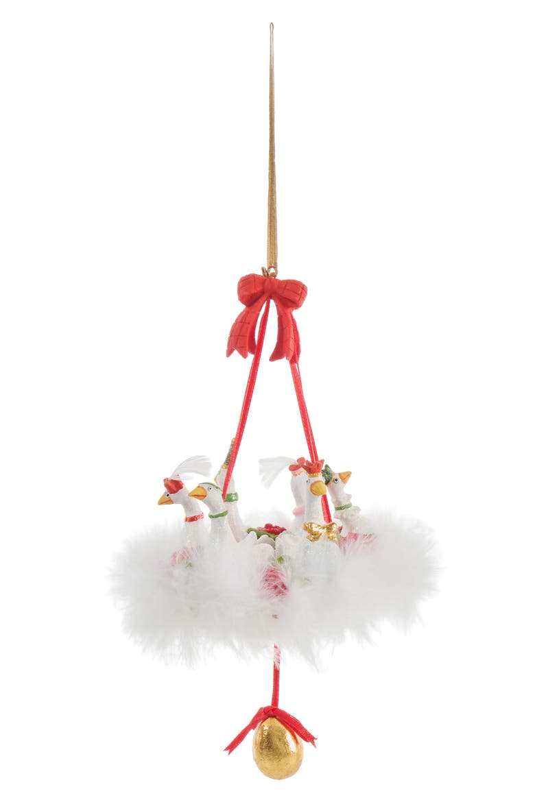 Patience Brewster 12 Days Six Geese-a-Laying Ornament, Alternate, color, WHITE