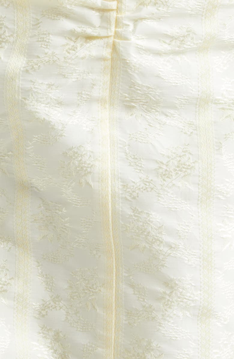 McQueen Floral Jacquard Corset Dress, Alternate, color, Cream