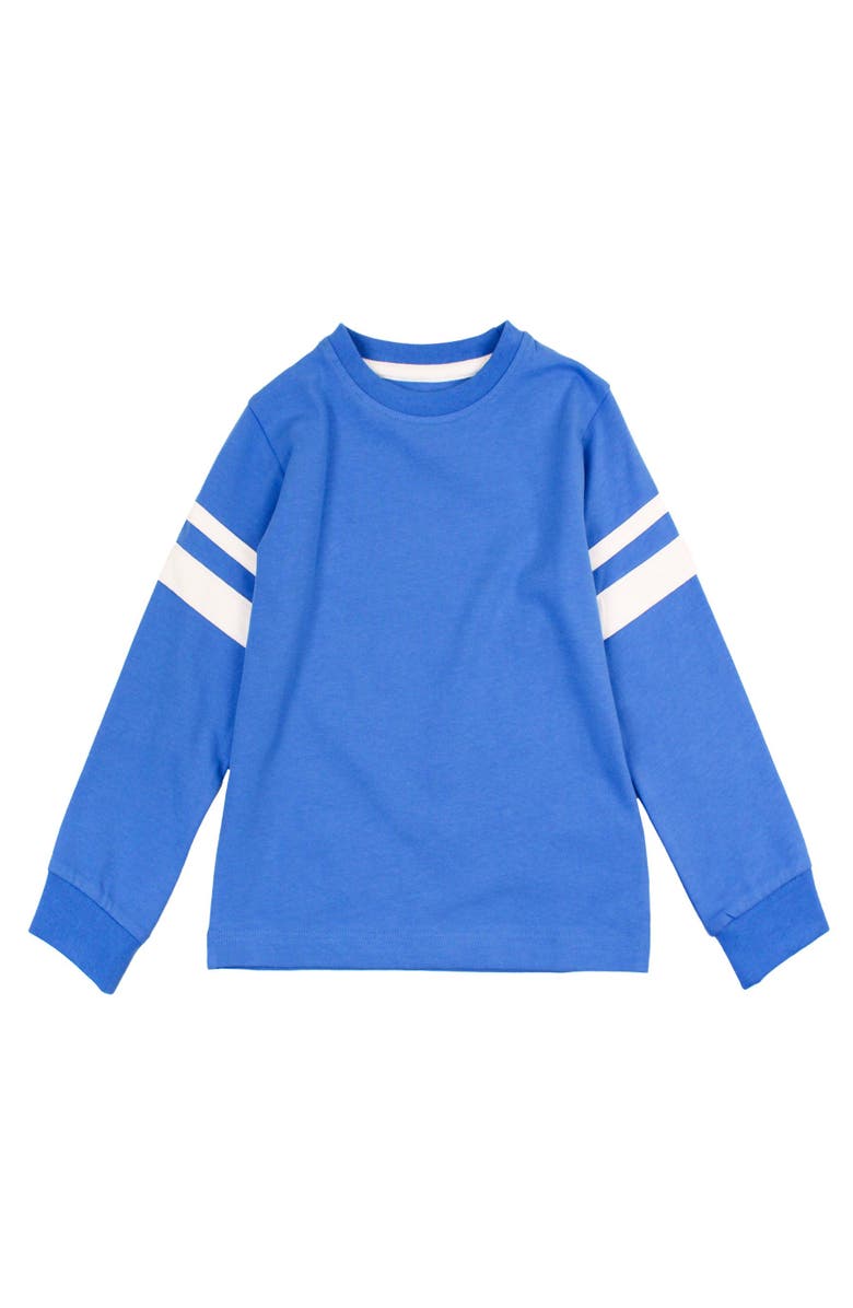 RuffleButts Boys Racing Stripe Long Sleeve Shirt, Main, color, 