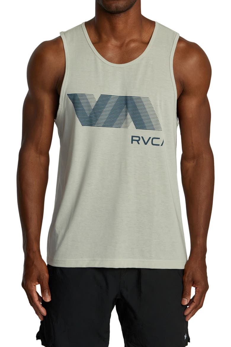 VA Blur Performance Graphic Tank, Main, color, CHALK