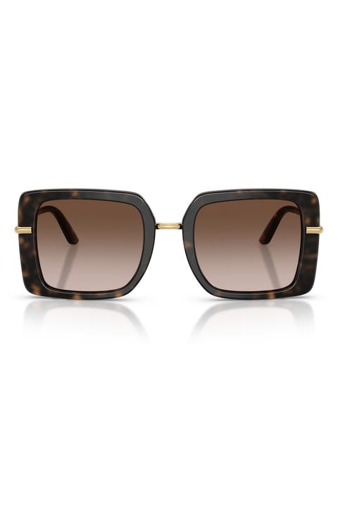 52mm Gradient Square Sunglasses