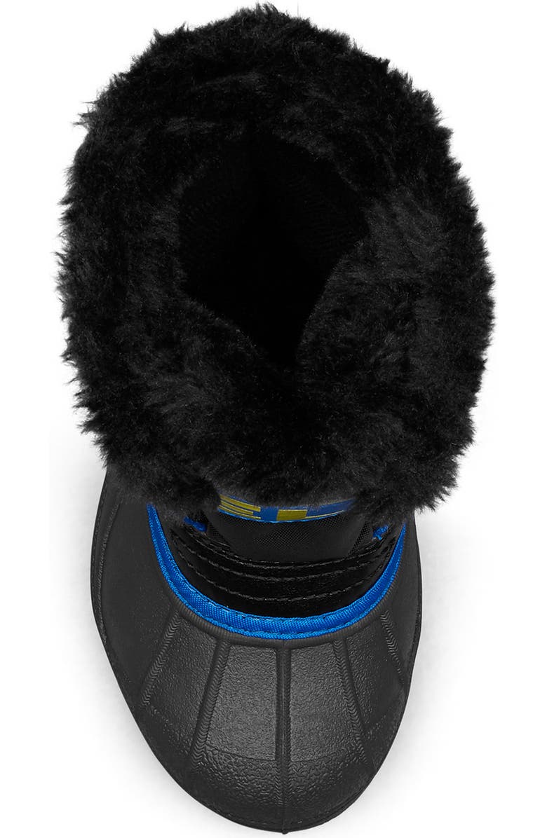 SOREL Kids' Snow Commander Insulated Waterproof Boot, Alternate, color, Black/ Super Blue