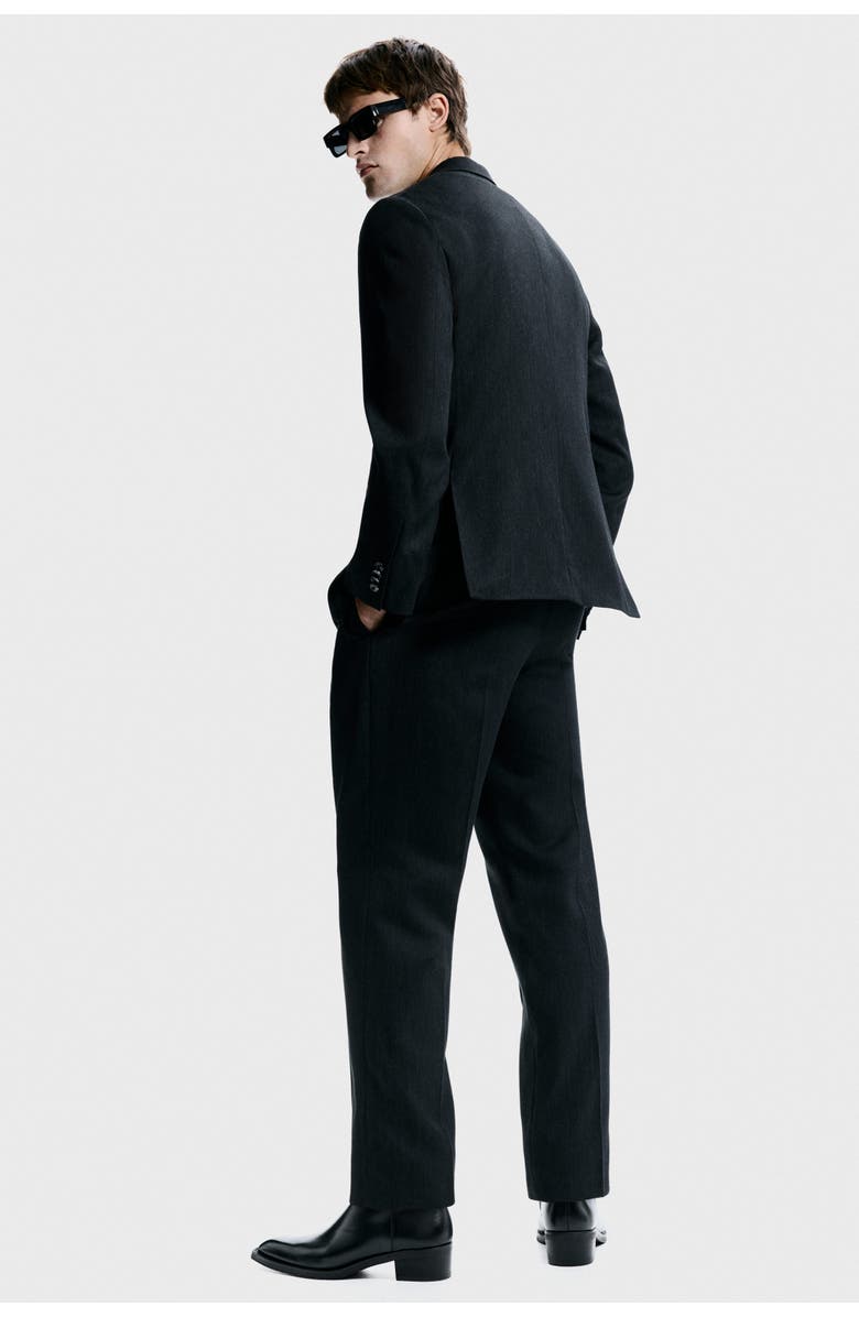 H&M Regular-fit single-breasted jacket, Alternate, color, Dark Gray