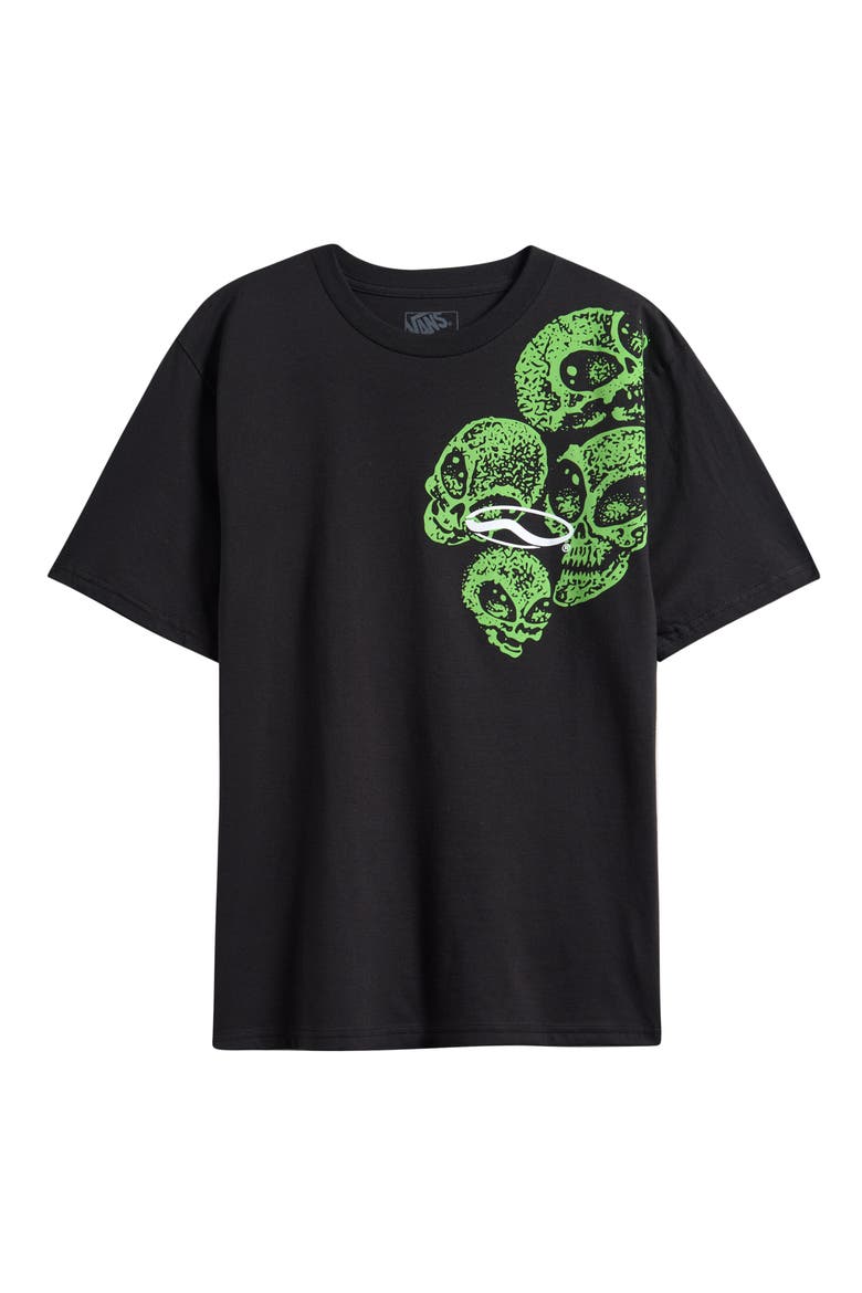 Kids' Invaded Space Short Sleeve Graphic T-Shirt, Main, color, BLACK