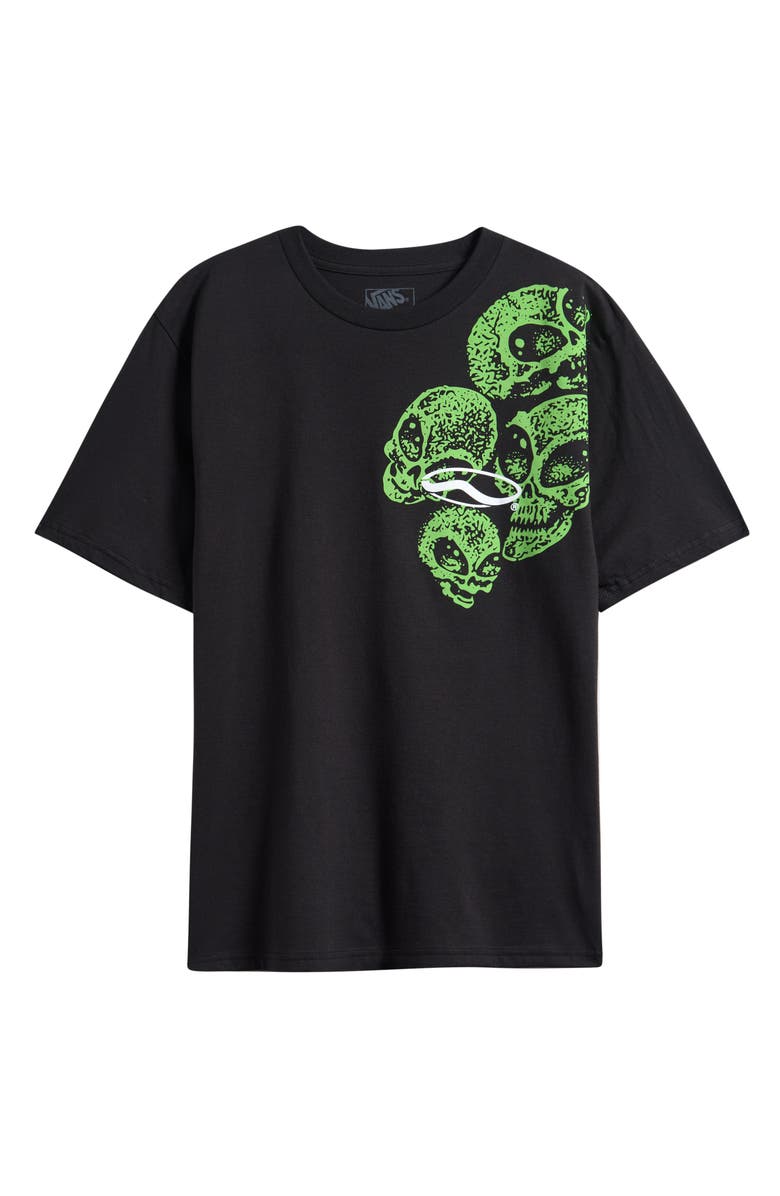 Vans Kids' Invaded Space Short Sleeve Graphic T-Shirt, Main, color, Black