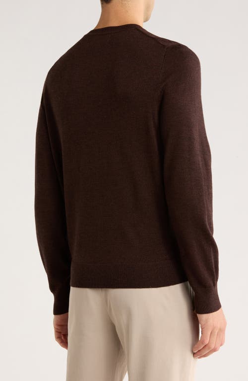 Nordstrom Washable Merino Wool Crewneck Sweater In Brown