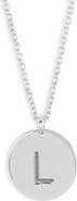 MESHMERISE Initial Disc Pendant Necklace