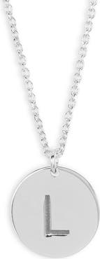 MESHMERISE Initial Disc Pendant Necklace