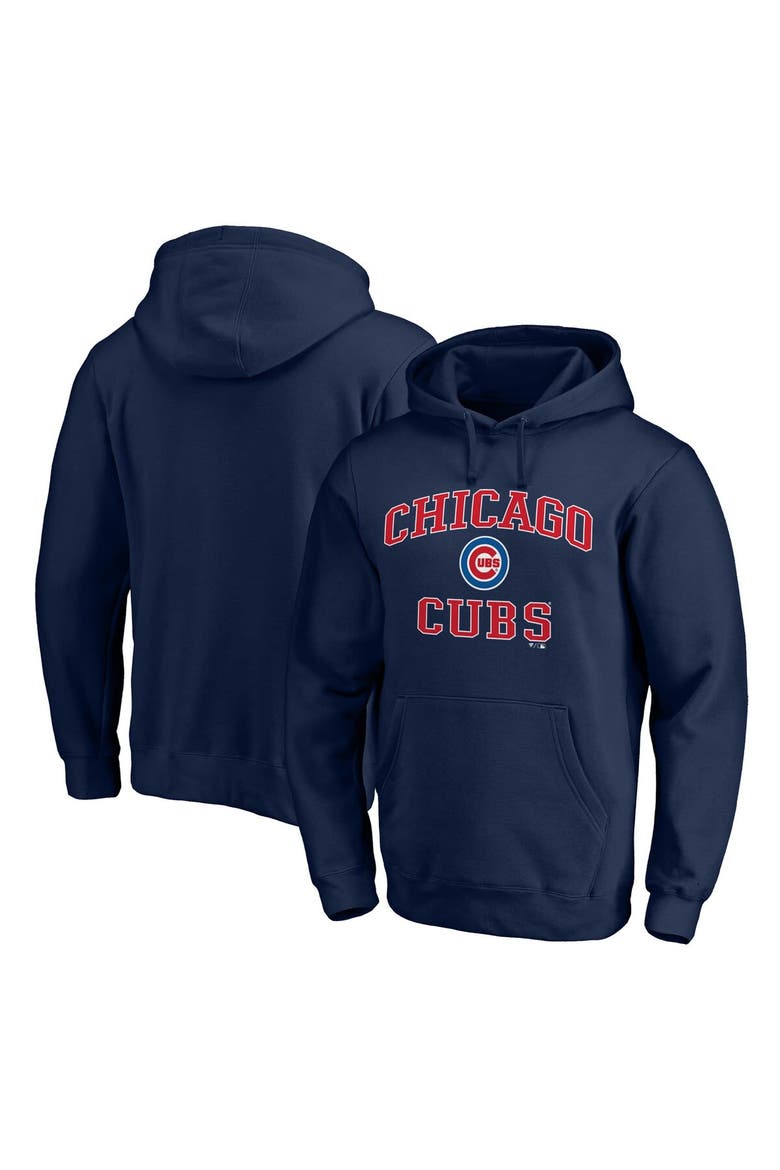 Men's Fanatics Branded Navy Chicago Cubs Heart & Soul Pullover Hoodie, Main, color, Navy