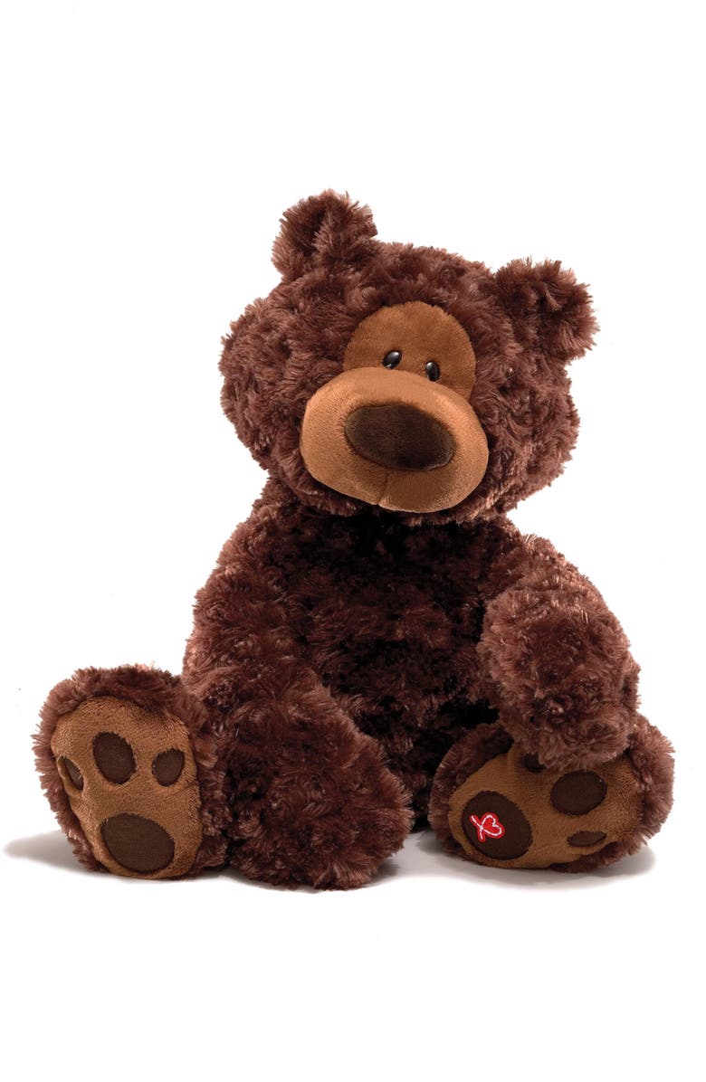 Gund Philbin Bear Plush Stuffed Toy, Alternate, color, Brown