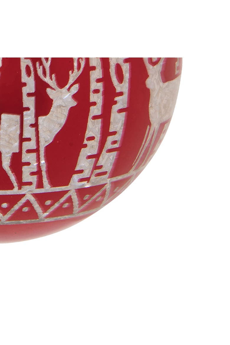 Scandi Deer In Woods LED Ornament, Alternate, color, White