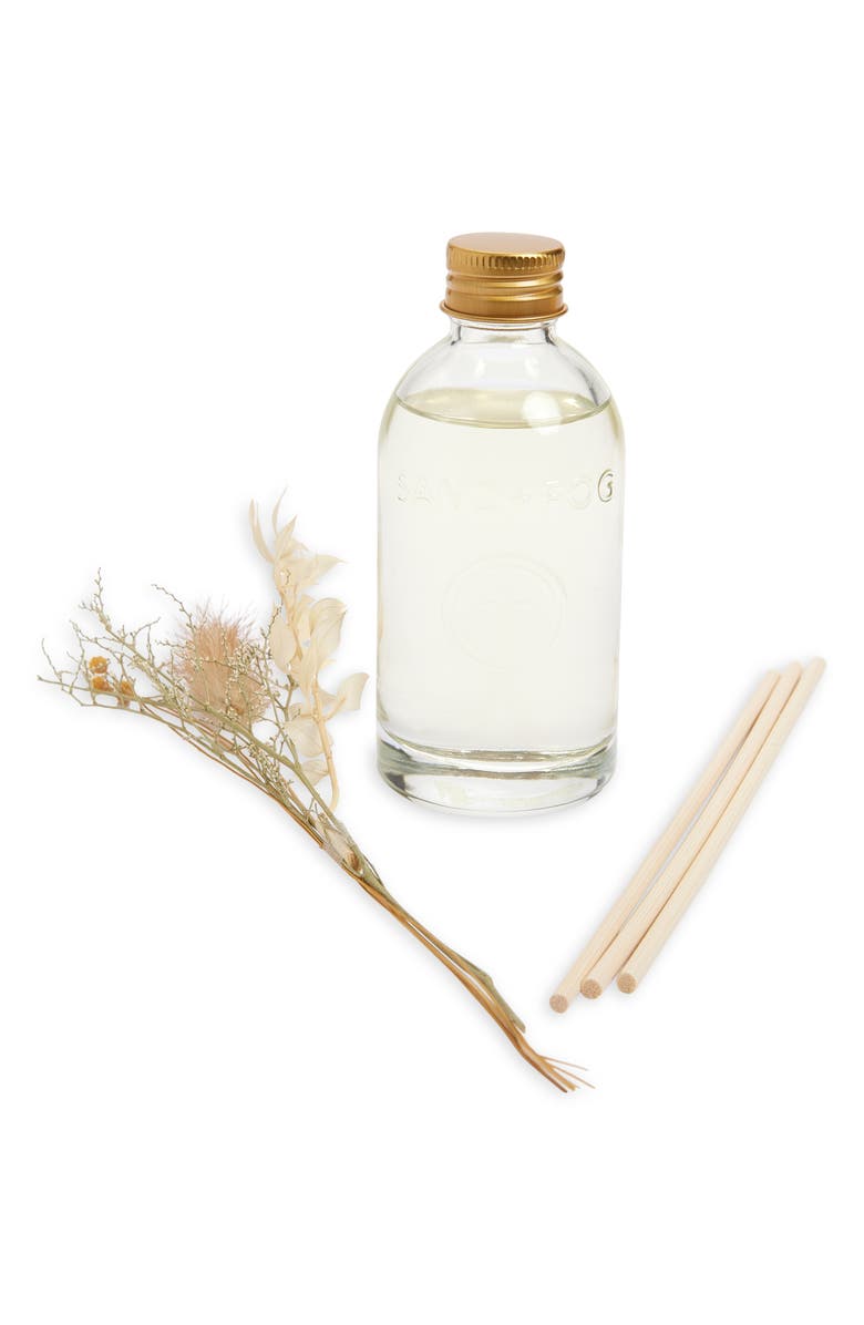 SAND AND FOG Teak Wood Floral Reed Diffuser, Main, color, Clear