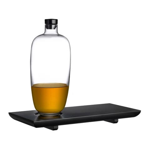 Tall Malt Whisky Bottle with wooden Tray