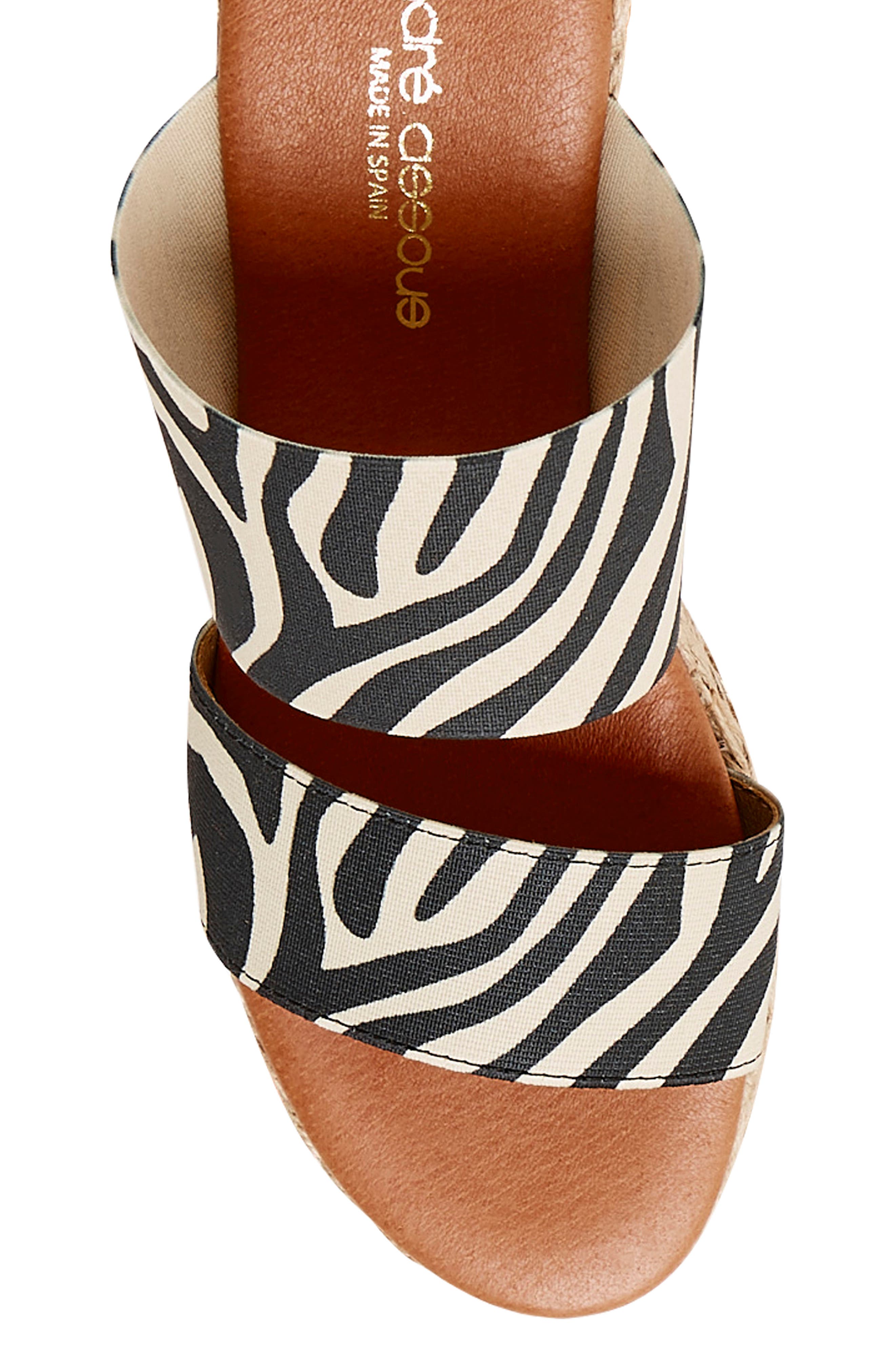 André Assous Amalia Strappy Espadrille Wedge Slide Sandal, Alternate, color, 