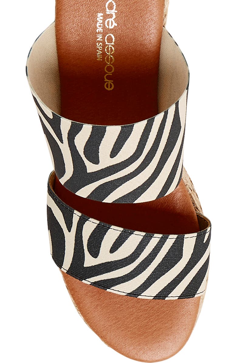 André Assous Amalia Strappy Espadrille Wedge Slide Sandal, Alternate, color,